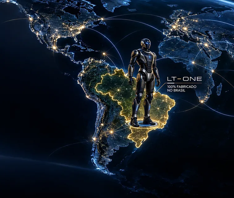 LT-One sobre o mapa do Brasil